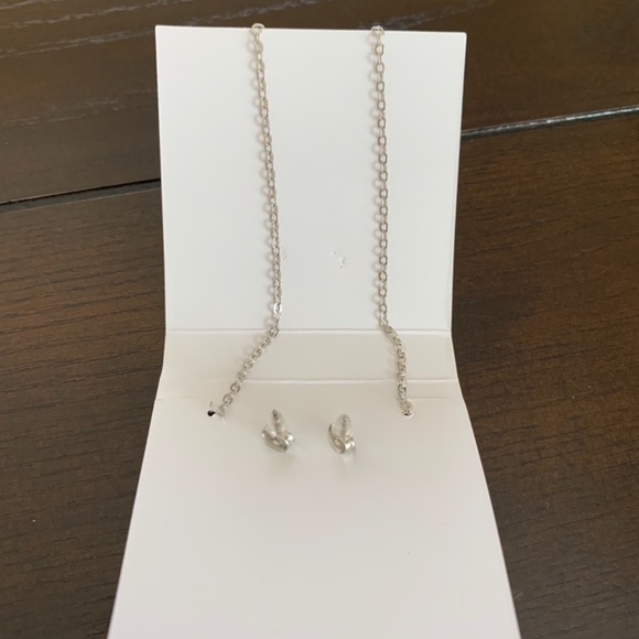 Effy Round Studded Sterling Silver Purple Earrings and 18” Chain Necklace Set - Picture 3 of 5